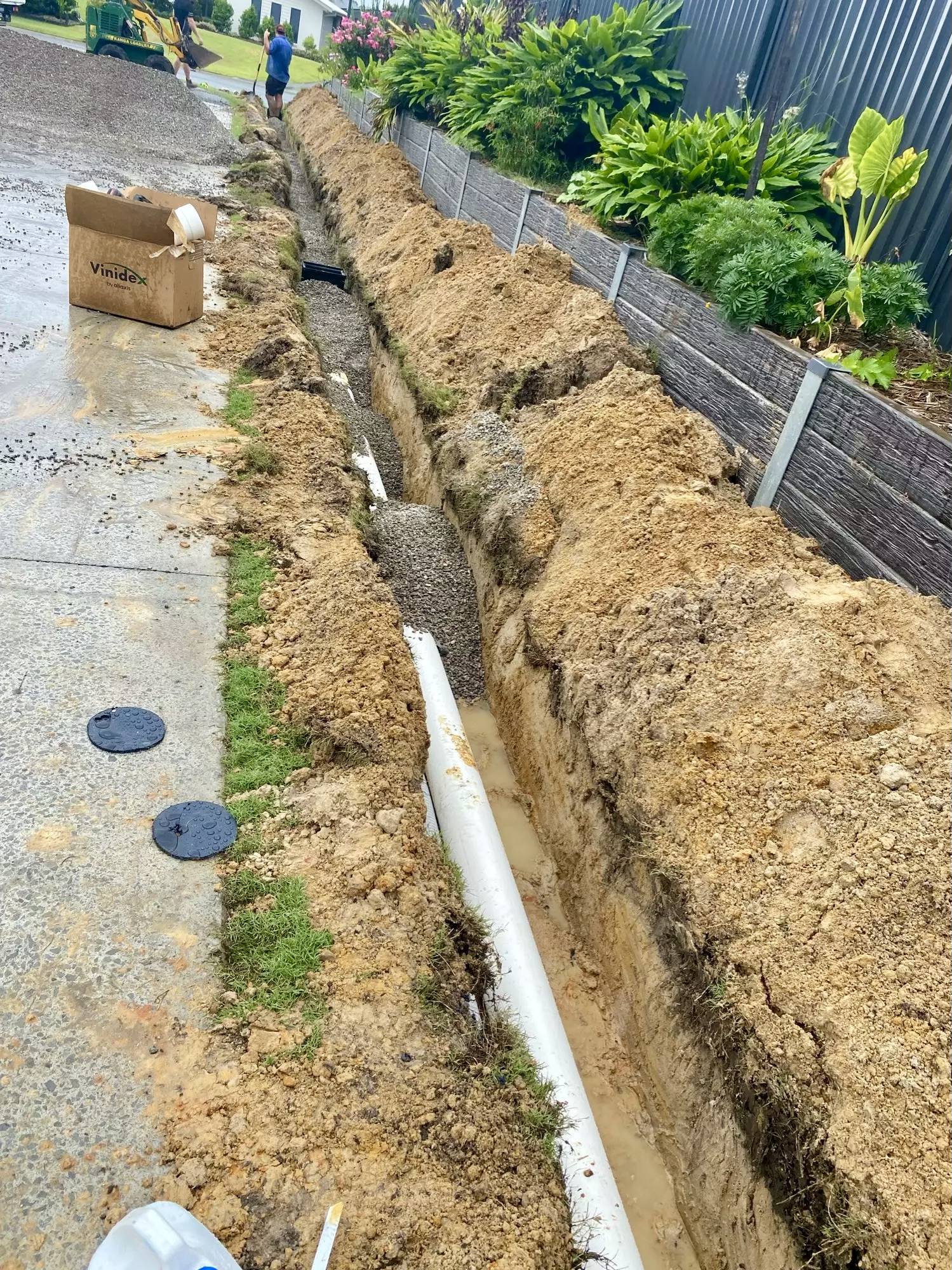Precision site cut for new residential build in Brisbane